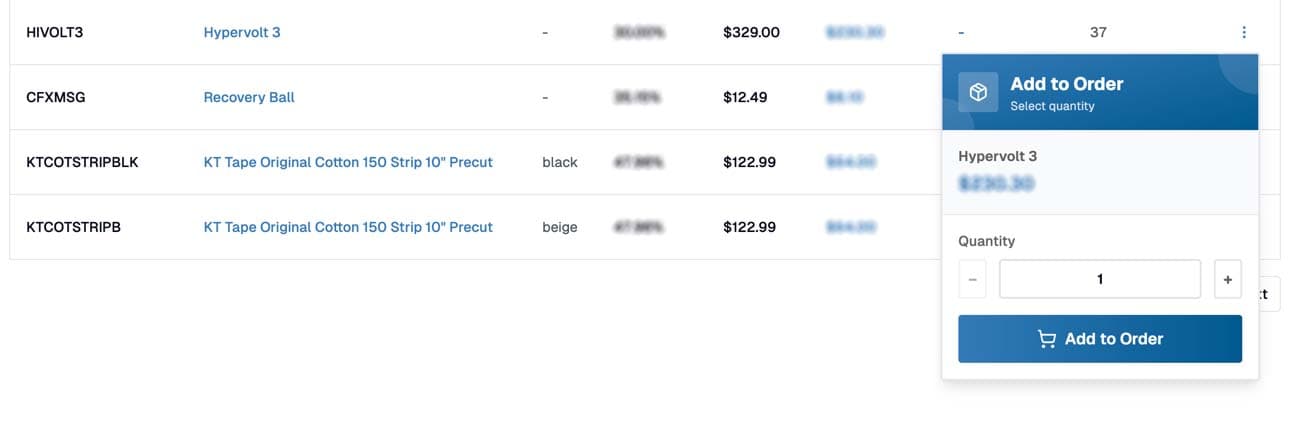 Dealer portal — order management at volume