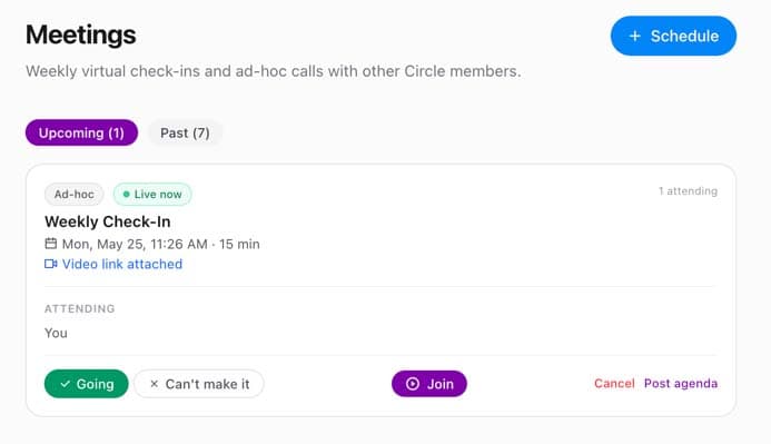 Live event & chat experience
